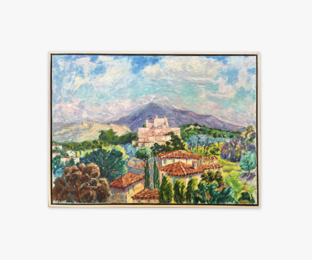 Frankrig Vind over vinterlandskab 81 x 60 cm